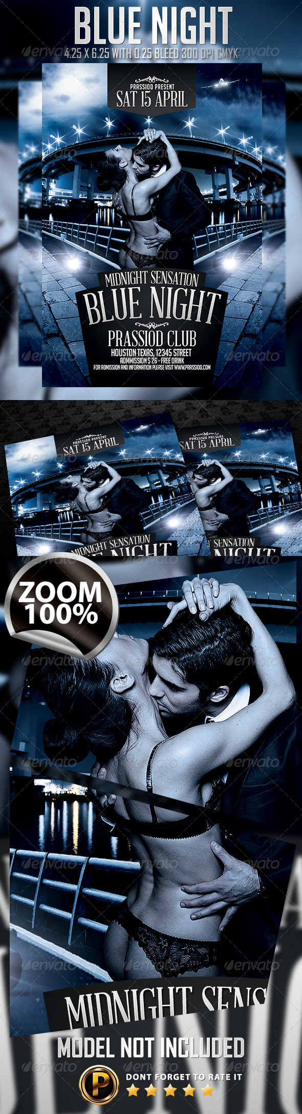 Blue Night Flyer Template Vol 2 - Clubs & Parties Events