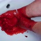 Faceless Man Washing Hands From Red Liquid Blood - VideoHive Item for Sale