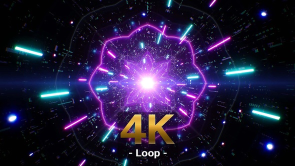 Neon Disco Background 4K alt