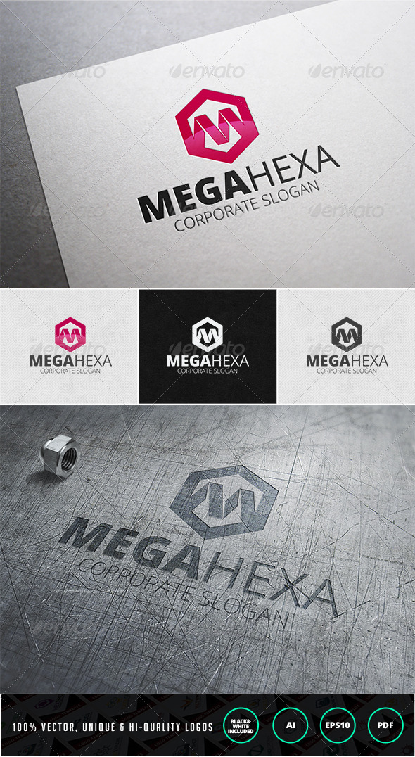 Mega Hexa Logo Template - Letters Logo Templates