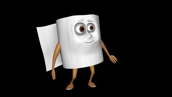 Toilet Paper Gesture Looped Alpha Channel alt