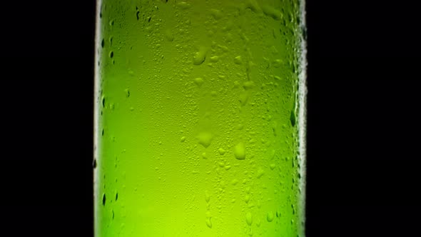 Water Drops on the Beer Bottle