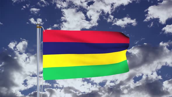 Mauritius Flag Waving