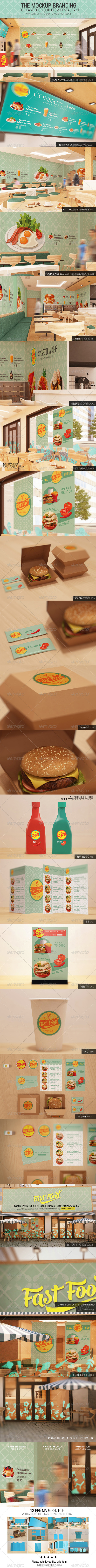 The Mockup Branding For Fast Food Outlets - Logo Product Mock-Ups