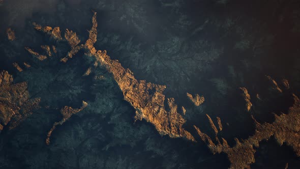 Top Erial View of the Red Rock Canyon alt