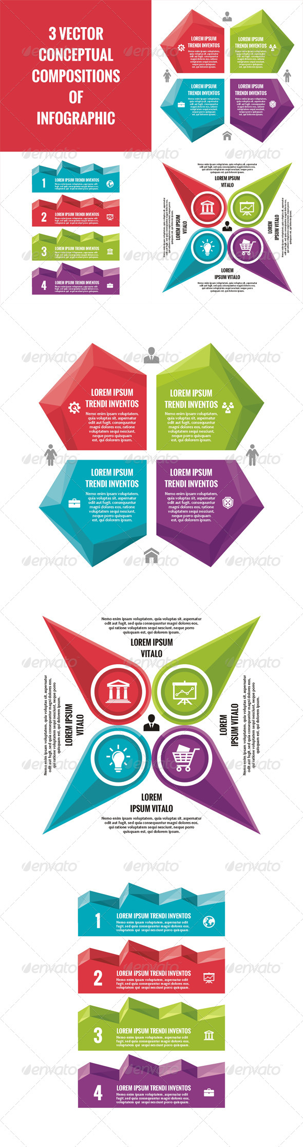 3 Infographic Concept for Presentation - Infographics
