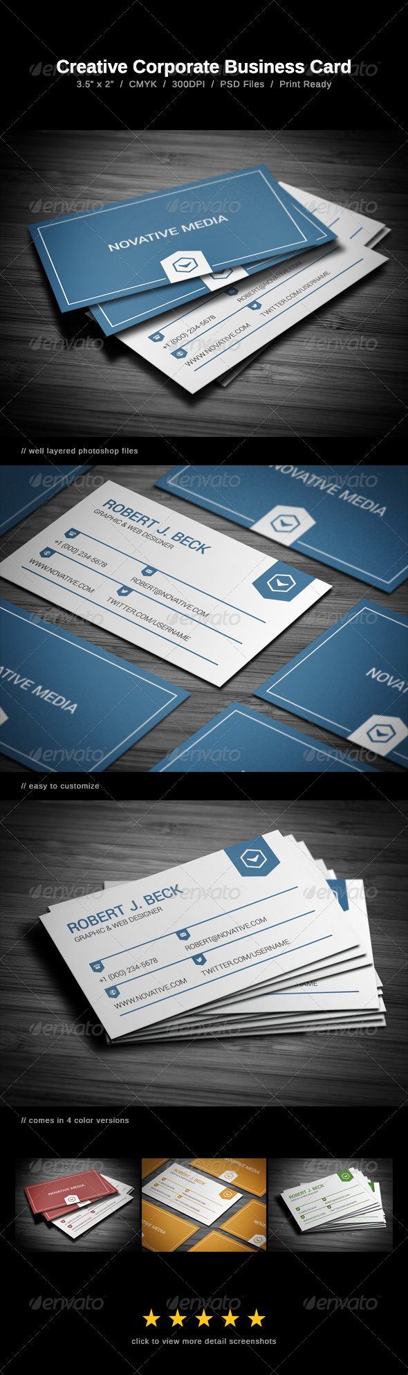 Creative Corporate Business Card - Business Cards Print Templates