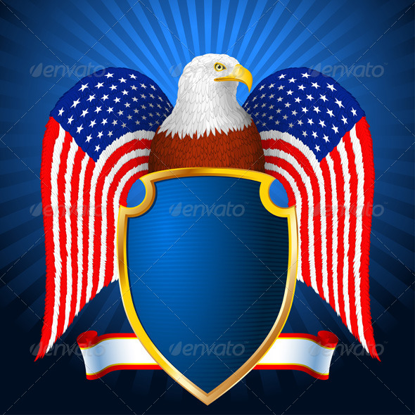 American Eagle Flag Wing Shield