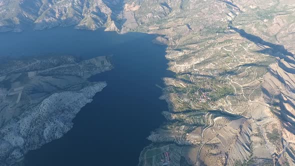 Aerial view of Kızılırmak canyon