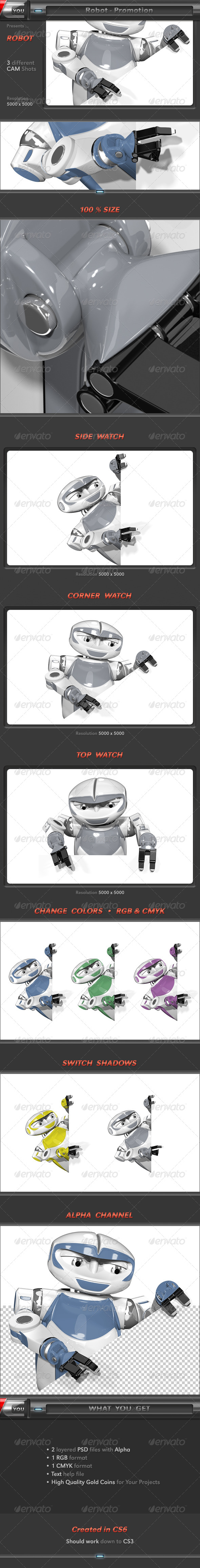 Robot Promotion - Characters 3D Renders