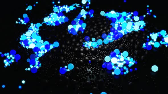 Bulbs Start to Glow Forming Pattern Like Abstract Chrismas Garland alt