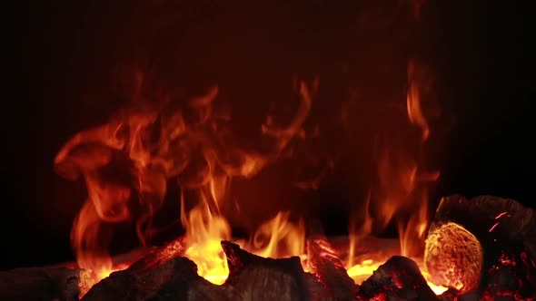 Fire-place and Red Flame Is Bright alt