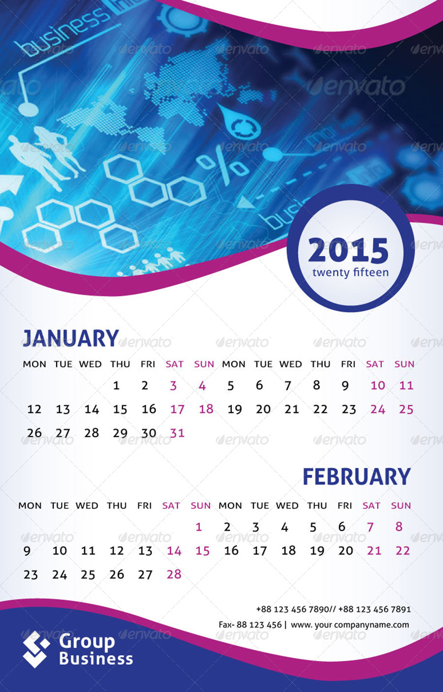 Multipurpose Business Calendar | Volume 1 by dotnpix | GraphicRiver