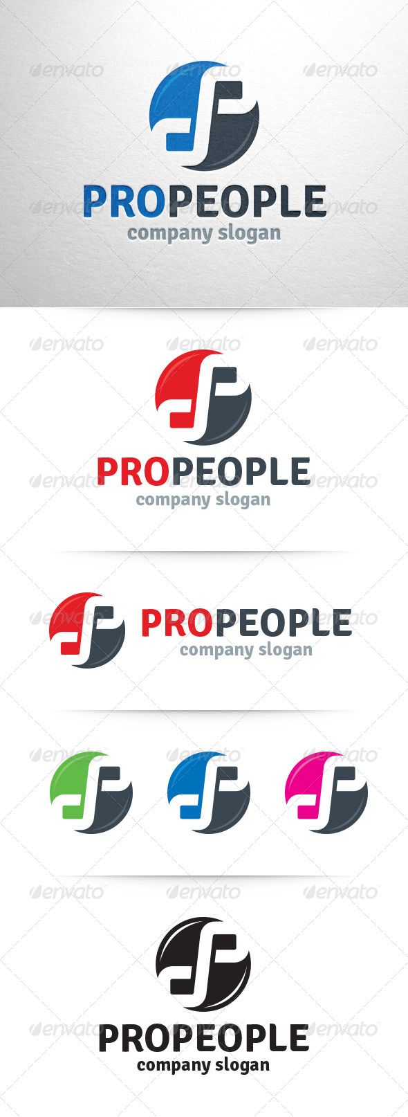 Pro People Letter P Logo By Liveatthebbq Graphicriver