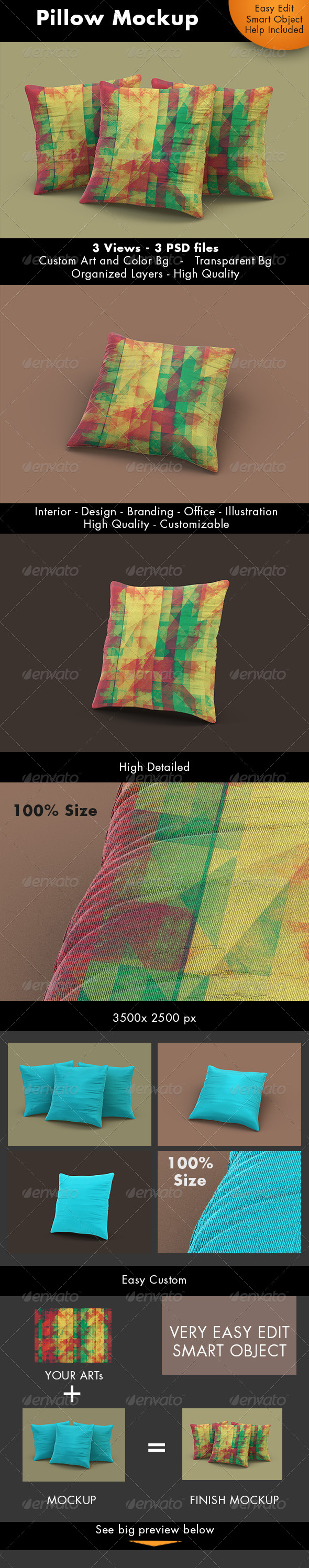 Download Pillow Mockup By Kimarotta Graphicriver