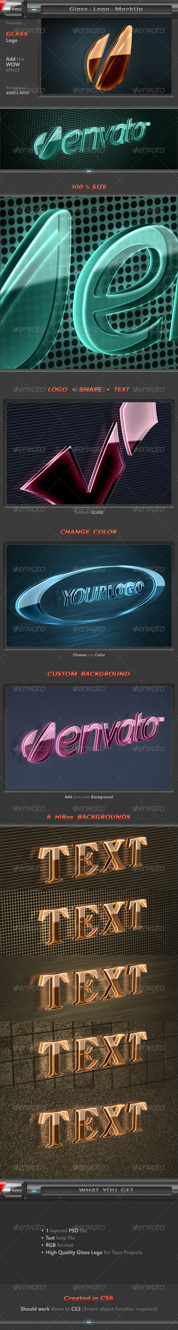 Glass Logo MockUp - Miscellaneous Product Mock-Ups