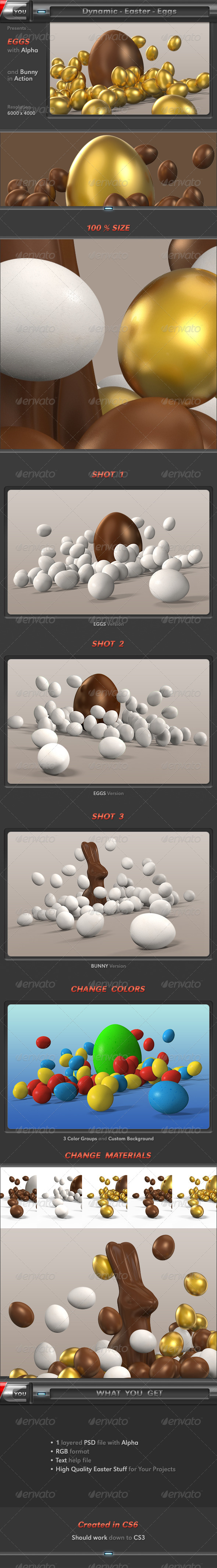 Dynamic Eggs - Objects 3D Renders