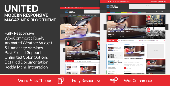 United - Modern Responsive Magazine & Blog Theme - Blog / Magazine WordPress