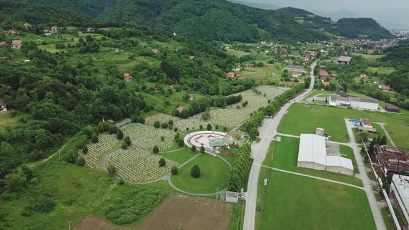 Flying Above The Graves Of Murdered Men And Young Boys In Potocari, Srebrenica V8 alt