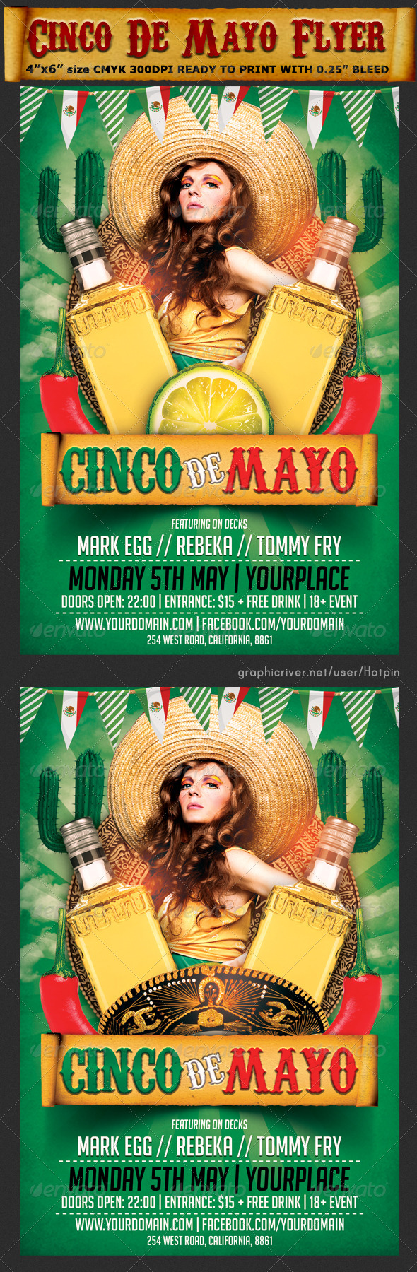 Cinco De Mayo Flyer Template V2 By Hotpin