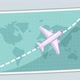 Airplane Flying on the Map - VideoHive Item for Sale
