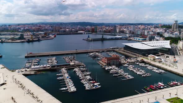 City Harbour of Coruna, Spain alt