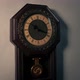 Moving Past Antique Wall Clock In The Evening - VideoHive Item for Sale