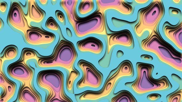 Swirly Cut Out Background Pastel Rainbow 