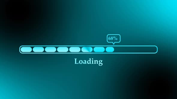 Loading bar progressing animation 100 percent. Loading Bar and Loading Complete. A 269