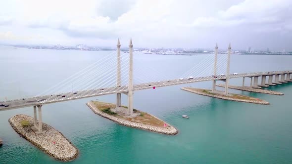 Penang Bridge Drone Shot 