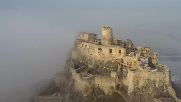 Aerial view of Spissky Castle in Spisske Podhradie, Slovakia alt