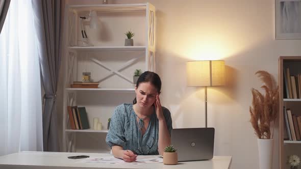 Work Fatigue Employee Stress Tired Woman Headache alt