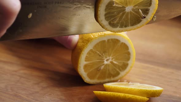 Slicing citrus fruit lemon alt