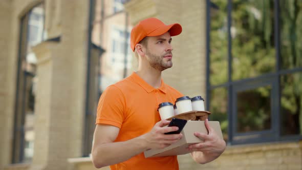 Courier Calling Mobile Phone Outdoor alt