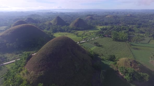 Aerial View of Mountains in the Philippines