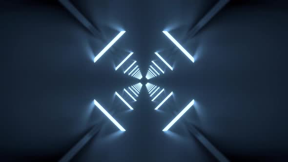 VJ or DJ Looping Background of Neon Tubes Passing the Frame alt