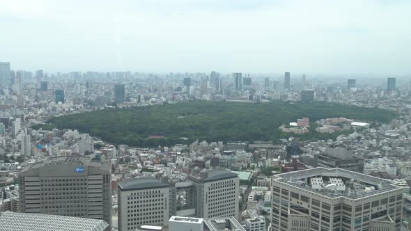 Still aerial view of chiyoda park alt