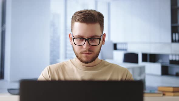 Programmer Coding in Office