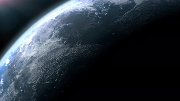Earth Original Cinematic Sun Rise Above Earth Animation 05