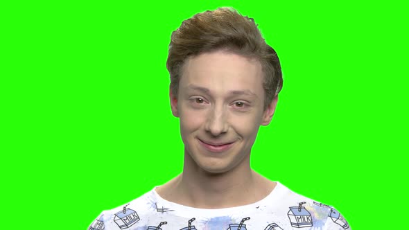 Portrait of a Teenager Boy Smiling alt