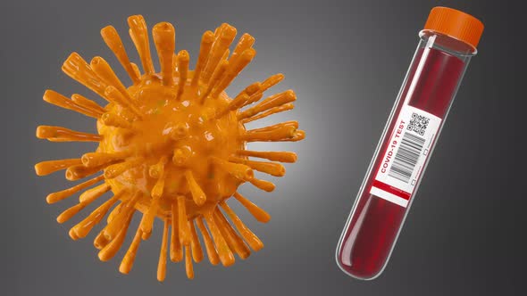 COVID-19 Blood test 3D animation