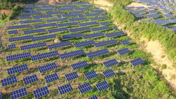 Solar power station in montain alt