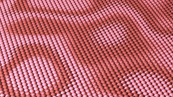 Red Waving Spheres Loop