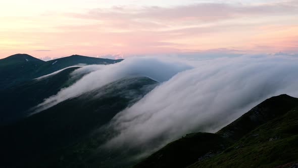  Video Footage Timelapse of Carpathian Mountains