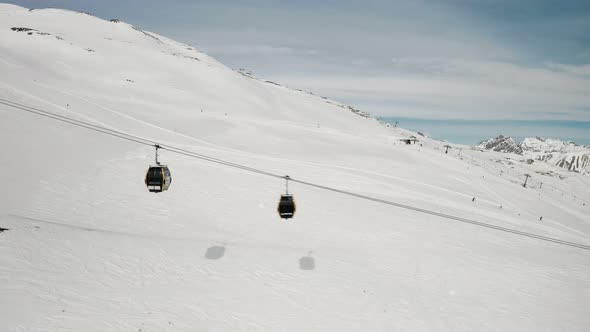 Livigno Italy  February 21 2022 Aerial View of Livigno Ski Resort in Lombardy Italy alt