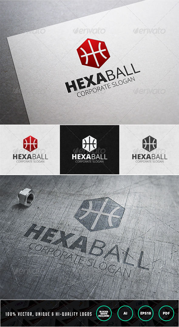 Hexa Ball Logo Template - Objects Logo Templates