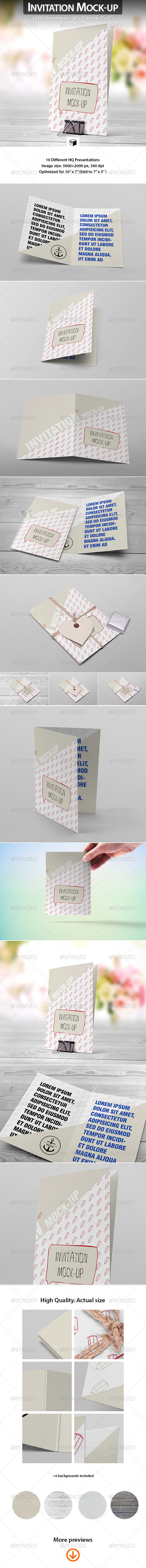 Invitation / Greeting Card Mock-up