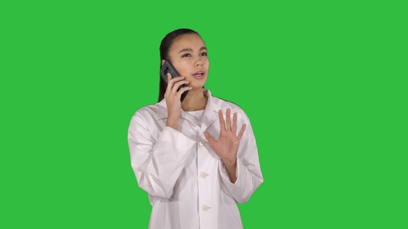 Confident Female Doctor Healthcare Professional Talking alt