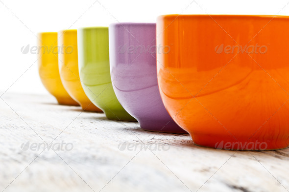 Row of cups - Stock Photo - Images
