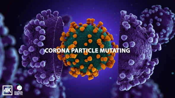 Corona Virus Particle Mutating to Omicron 4K